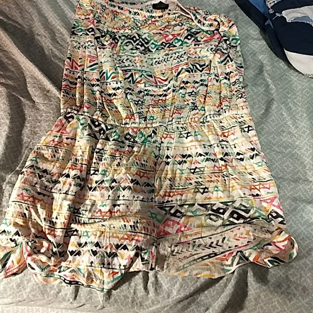 Bohemian style strapless romper